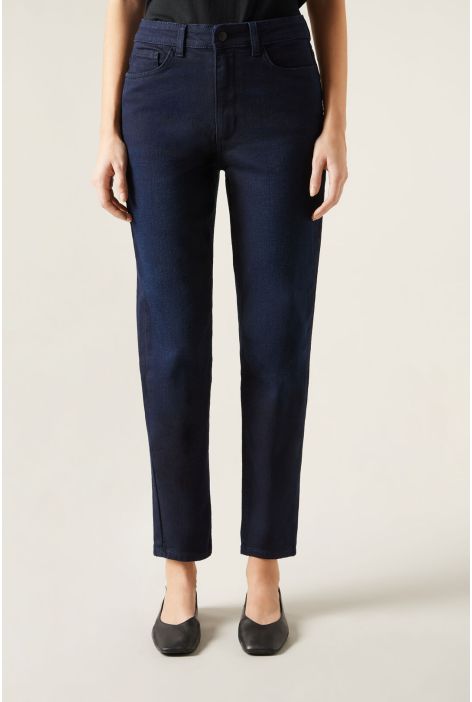 Jean Thermique Contenant De La Laine Bleu