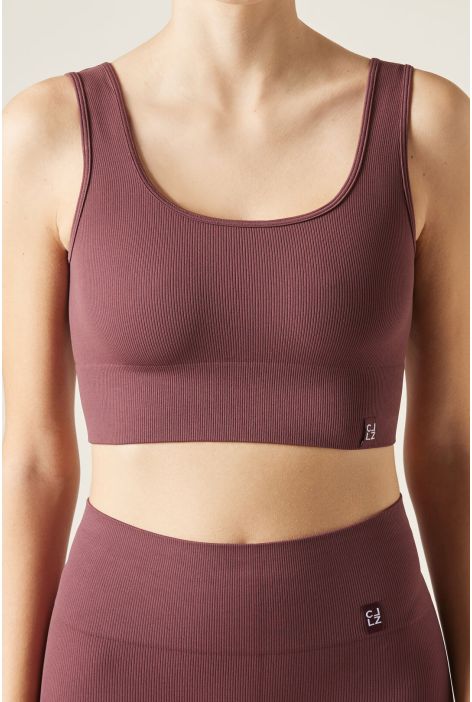 Brassière De Sport Sans Coutures Rouge