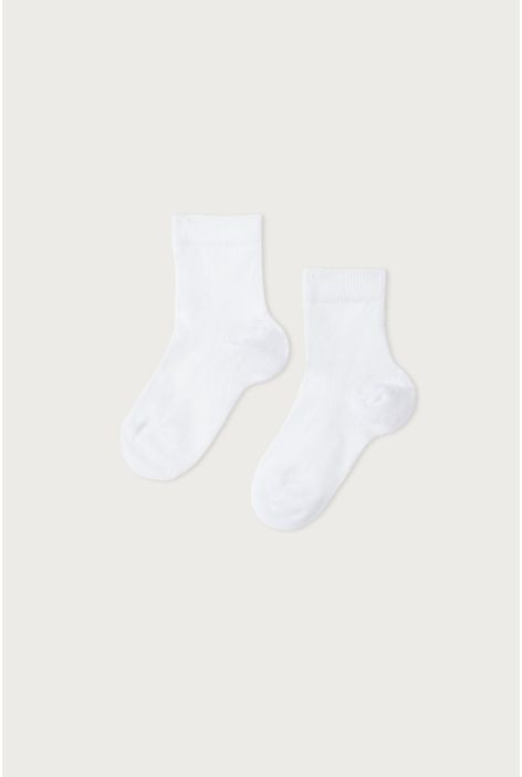Chaussettes Courtes En Coton Nouveau-né Blanc