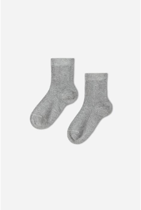 Chaussettes Courtes En Coton Nouveau-né Gris