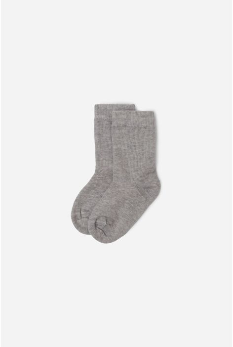 Chaussettes Courtes En Coton Nouveau-né Gris
