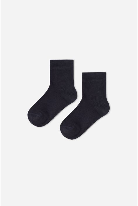 Chaussettes Courtes Avec Cachemire Pour Nouveau-né Bleu
