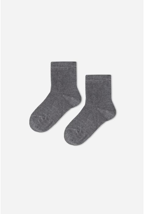 Chaussettes Courtes Avec Cachemire Pour Nouveau-né Gris