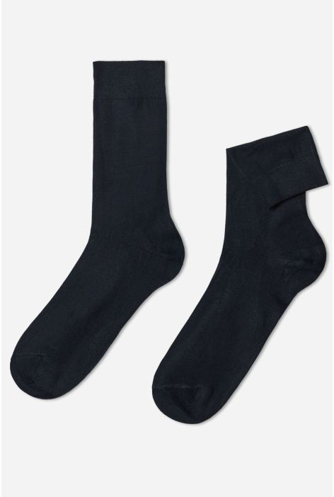 Chaussettes Courtes Avec Cachemire Pour Homme Bleu