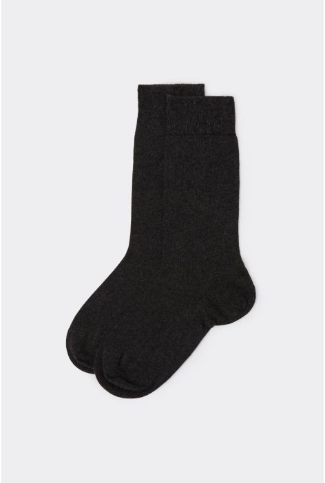 Chaussettes Courtes Avec Cachemire Pour Homme Gris