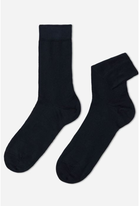 Chaussettes Courtes En Coton Thermique Pour Homme Bleu