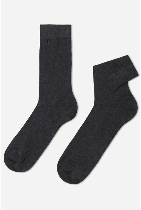 Chaussettes Courtes En Coton Thermique Pour Homme Gris