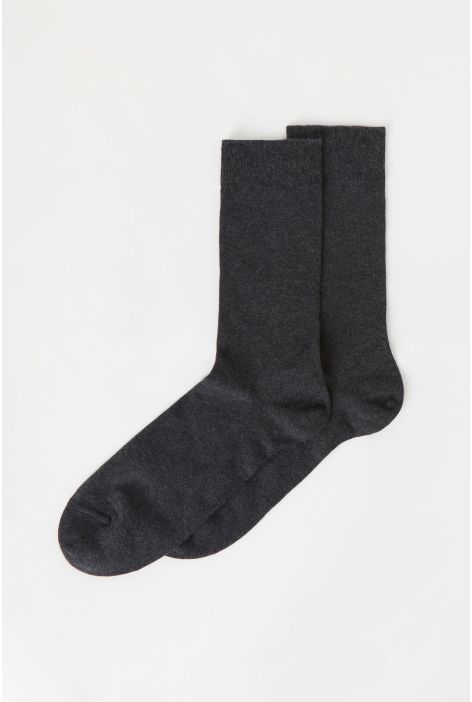 Chaussettes Courtes En Coton Thermique Pour Homme Gris