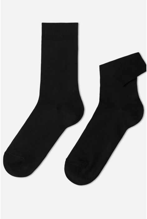 Chaussettes Courtes En Coton Extensible Pour Homme Noir
