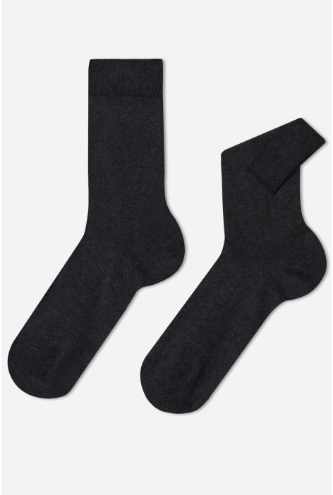 Chaussettes Courtes En Coton Extensible Pour Homme Gris