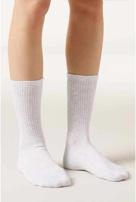 Chaussettes De Sport Courtes En Coton Unisexes Gris