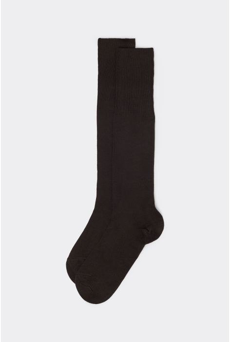 Chaussettes Longues Avec Cachemire Pour Homme Marron