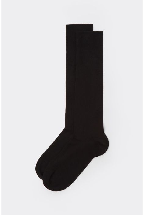 Chaussettes Longues Avec Cachemire Pour Homme Noir