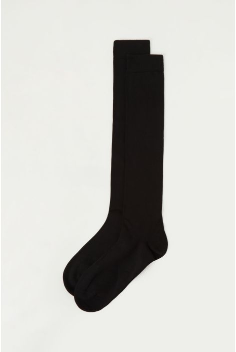 Chaussettes Longues En Coton Thermique Pour Homme Noir