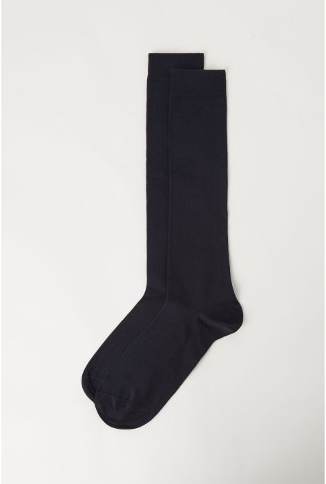 Chaussettes Longues En Coton Extensible Pour Homme Bleu